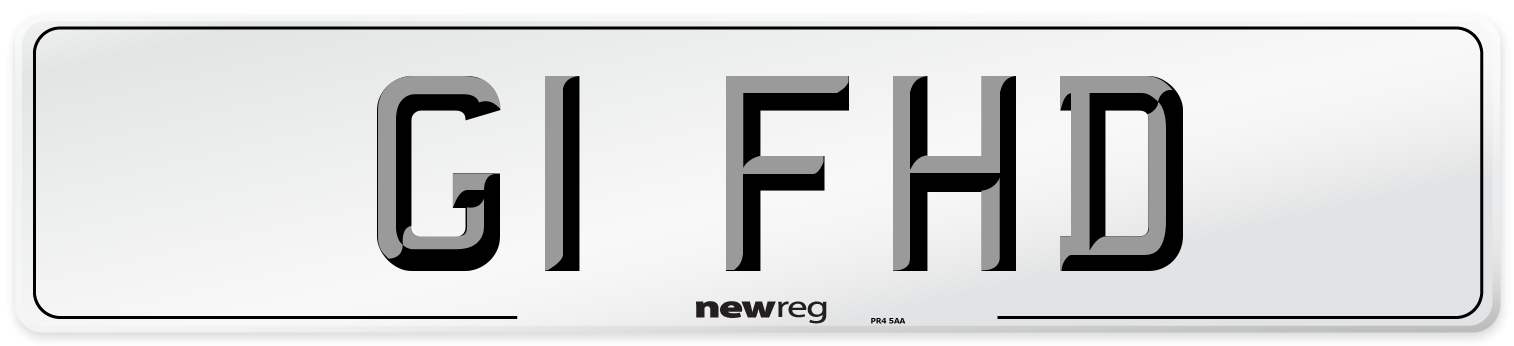 G1 FHD Number Plate from New Reg
